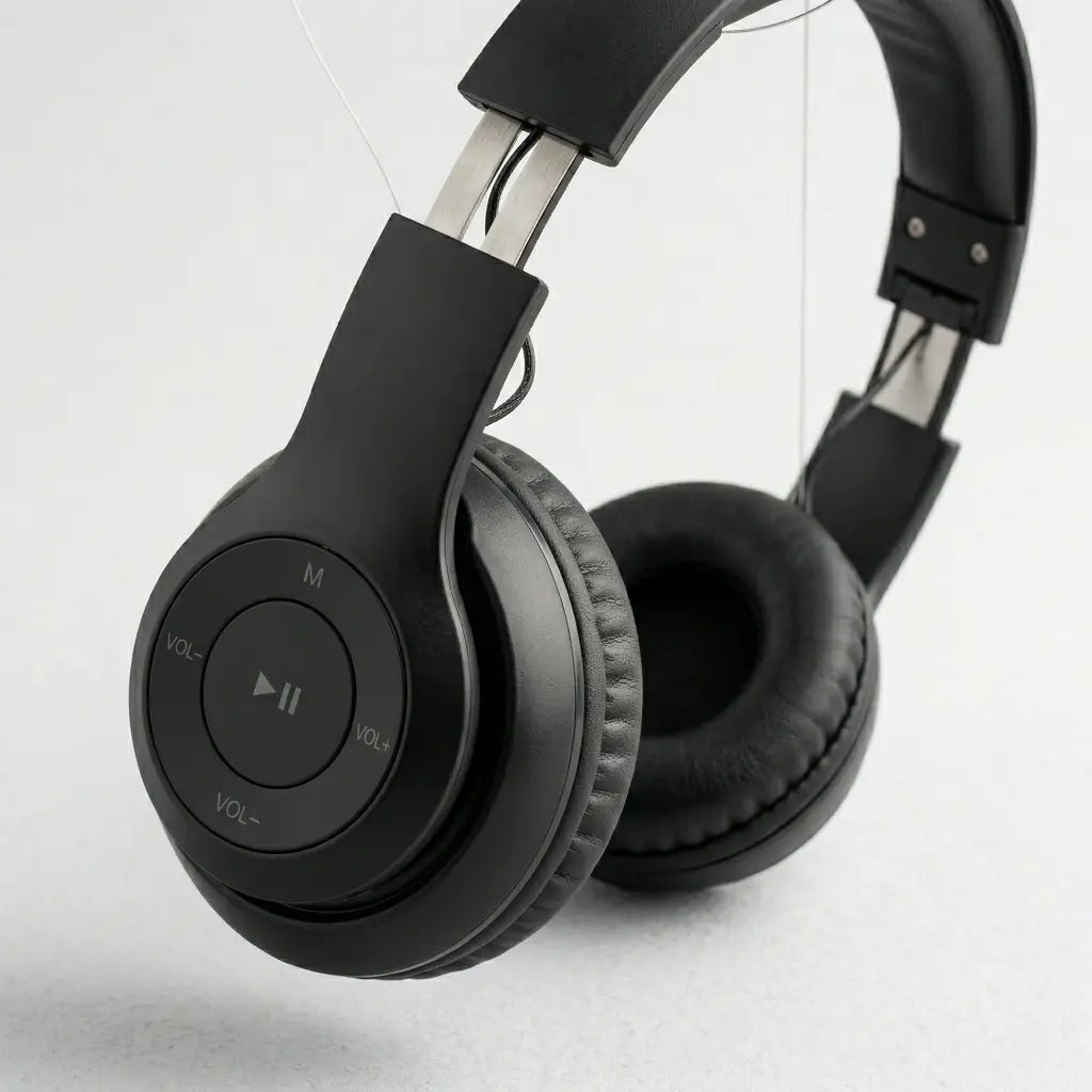 P47 Wireless On-Ear Bluetooth Headphones with Built-in Microphone & FM Radio