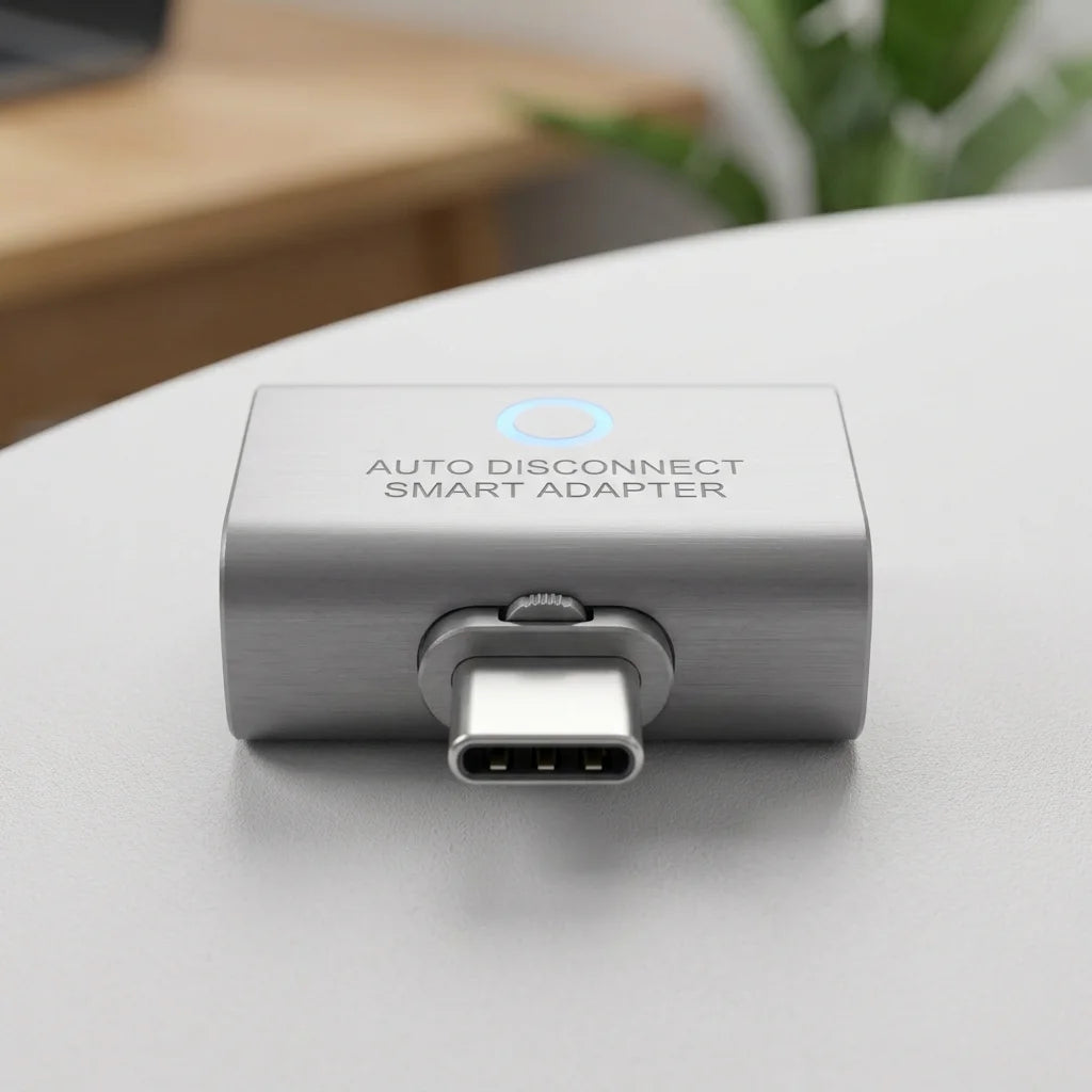 Smart Type-C Auto-Stop Fast Charging Adapter with LED Indicator