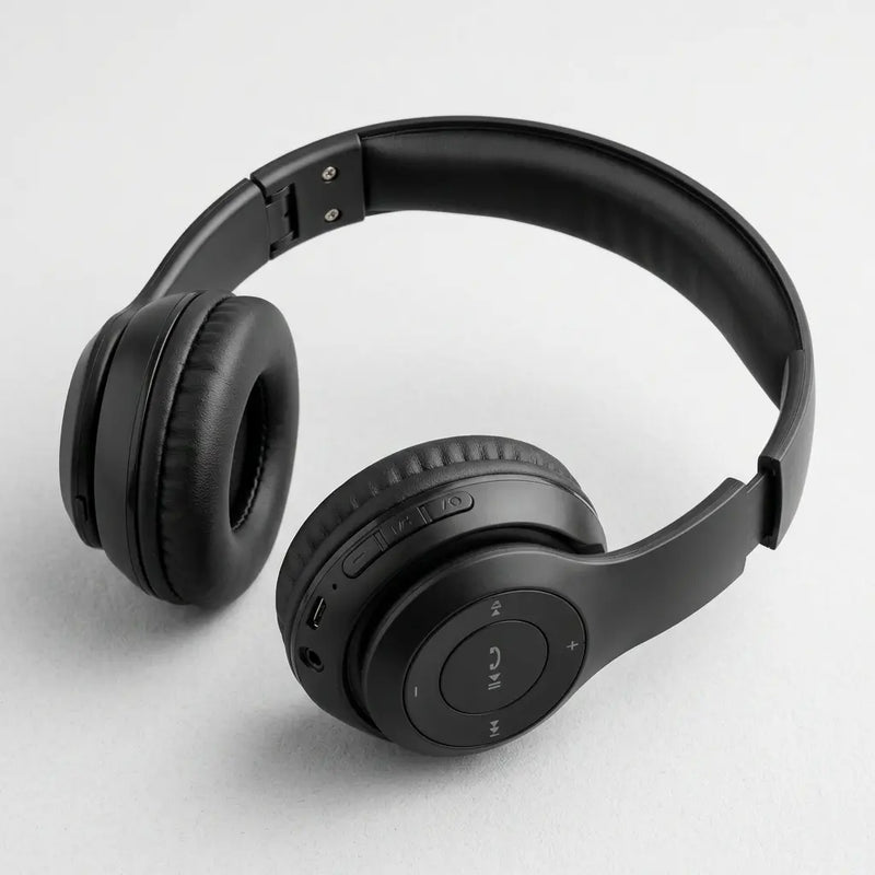 P47 Wireless On-Ear Bluetooth Headphones with Built-in Microphone & FM Radio