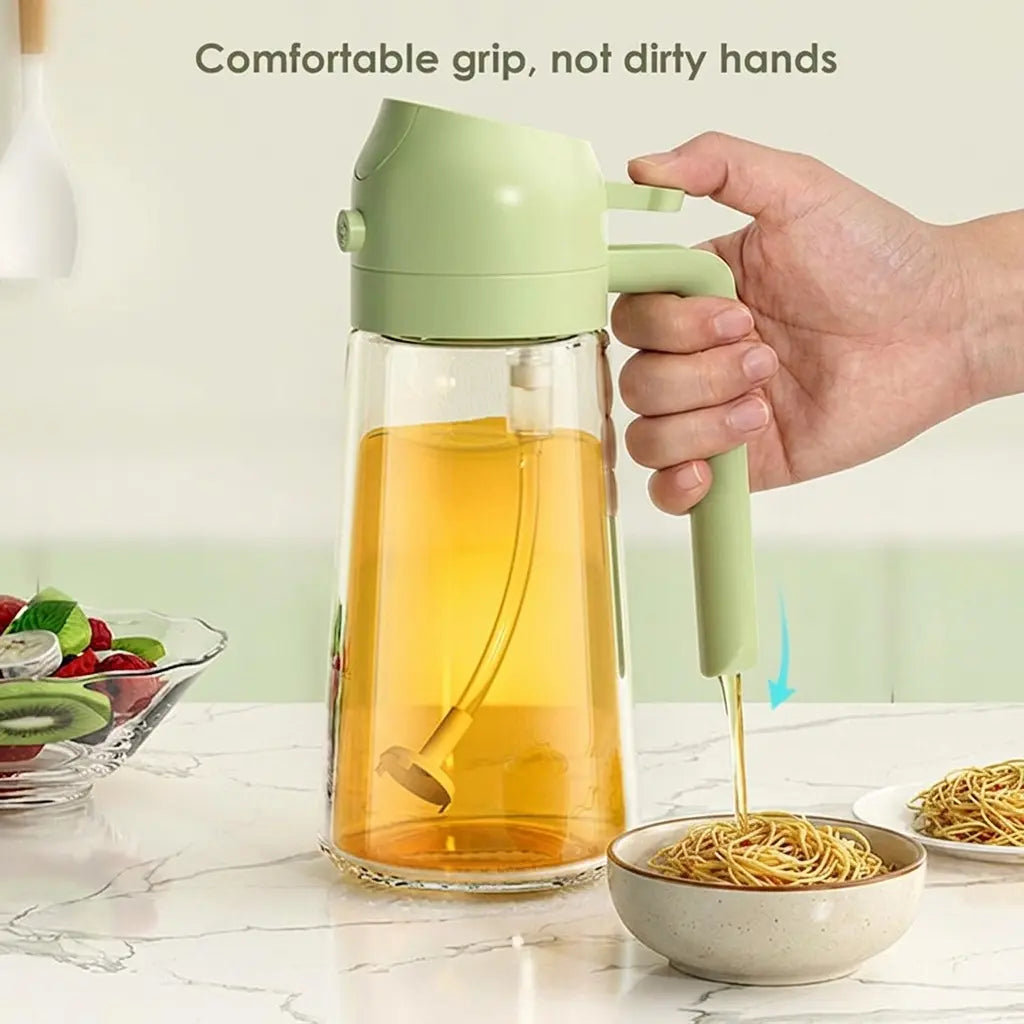 Premium 2-in-1 Glass Oil Dispenser & Sprayer Mister