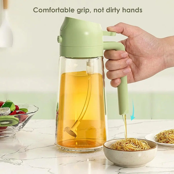 Premium 2-in-1 Glass Oil Dispenser & Sprayer Mister