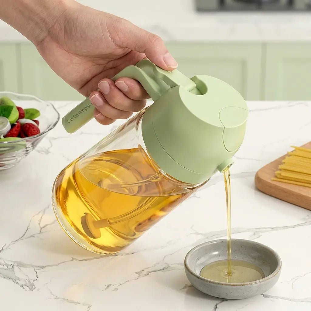 Premium 2-in-1 Glass Oil Dispenser & Sprayer Mister