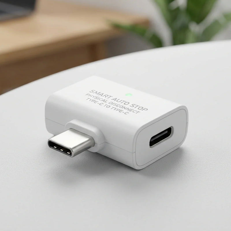 Smart Type-C Auto-Stop Fast Charging Adapter with LED Indicator
